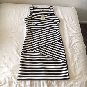 NWT Michael Kors Black & White Striped dress